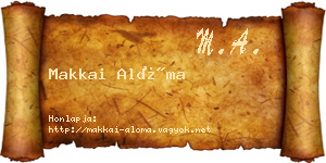 Makkai Alóma névjegykártya